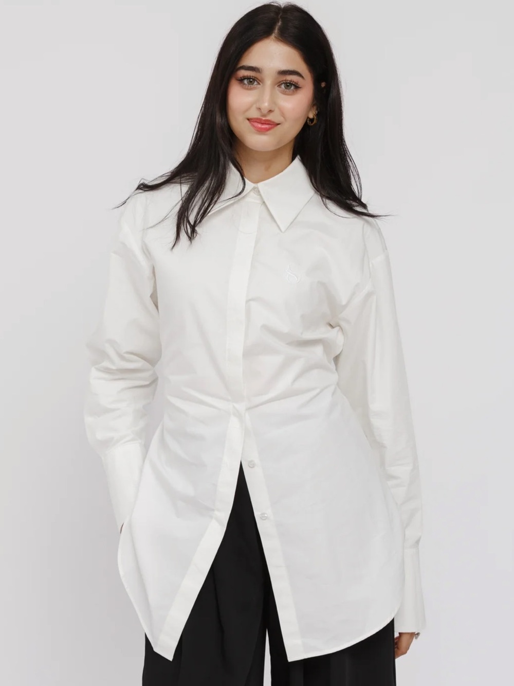 Summer Evenings Ivory Tie Back Cotton Shirt